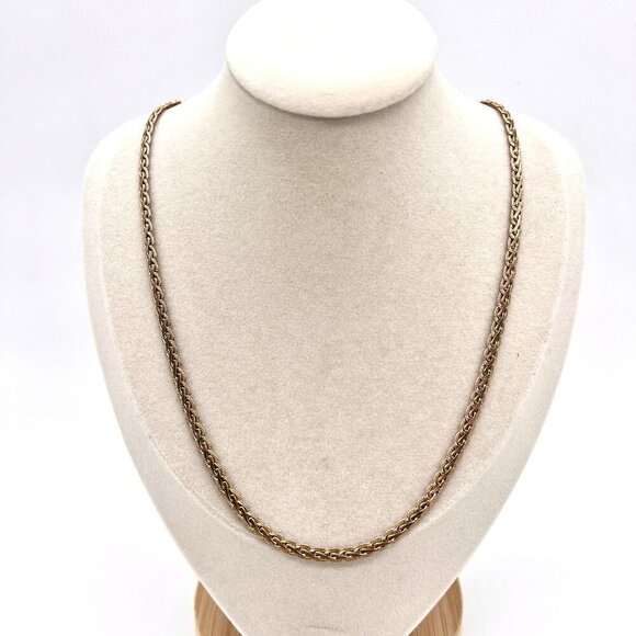 Vintage Avon Gold-Tone Fancy Chain Necklace Signed Jewelry - Picture 1 of 8